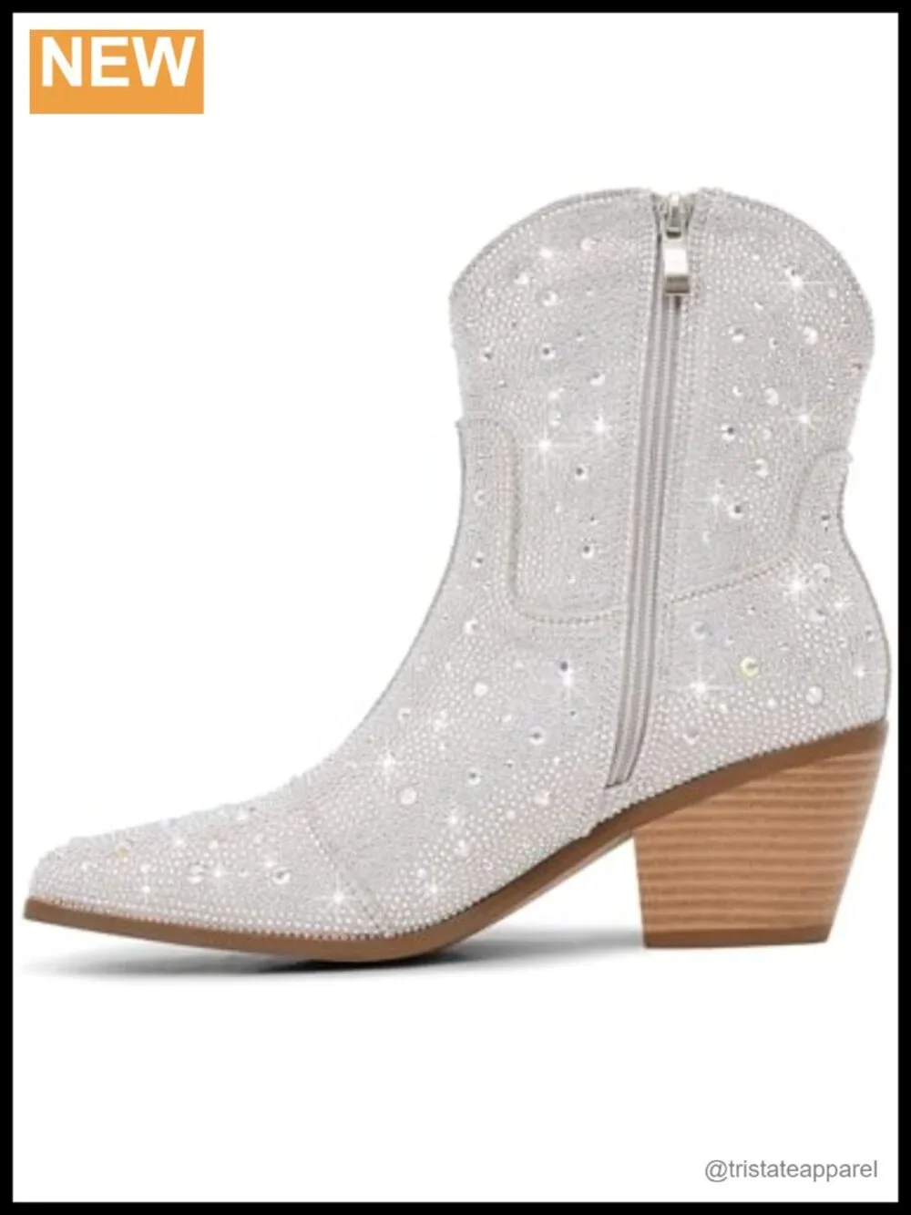 Rhinestone Cowboy Boots for Women Sparkly Ankle Cowgirl Boots